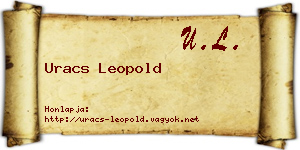 Uracs Leopold névjegykártya